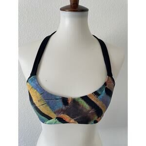 Gypsea Swim Bikini Top Multicolor Striped Swimwear Beach Outdoors